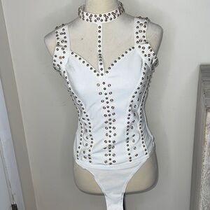 NWT Studded Bandage Bodysuit Sz Large